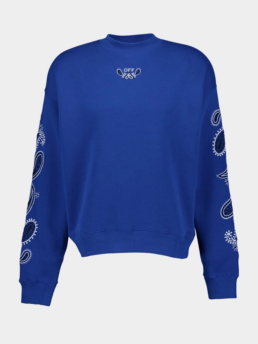 Blue Bandana Crewneck Tops Mens - thermal tops