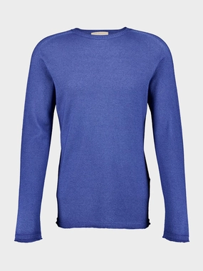 Blue Cashmere C-Neck Sweater Knitwear Mens - men's sweaters sale