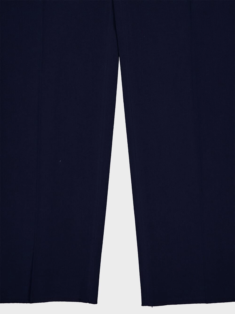 Blue Cotton Gabardine Pant with Web