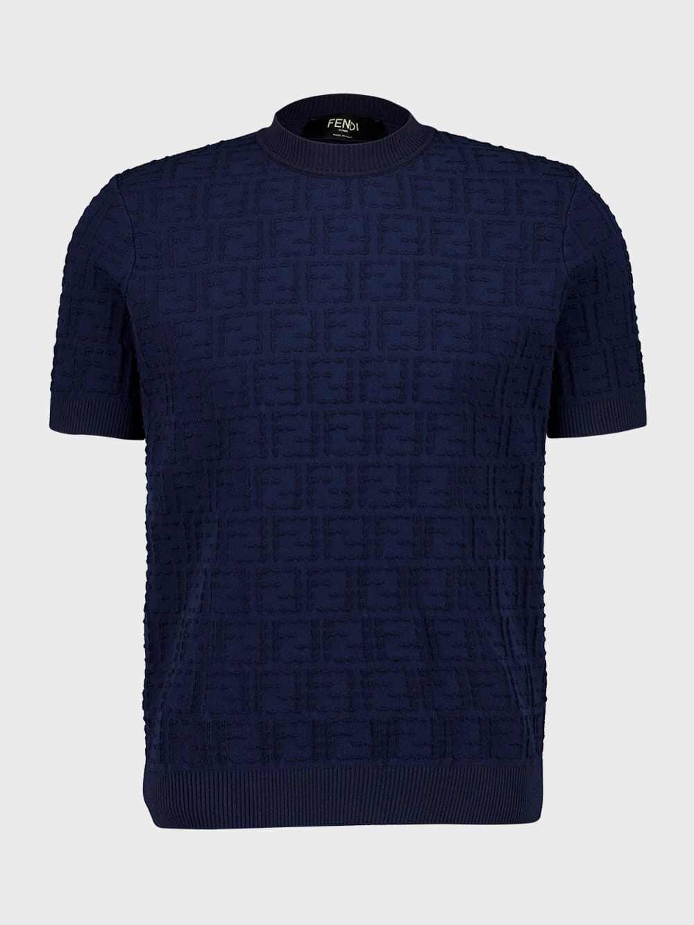 Blue FF Selleria Cotton Pullover Knitwear Mens - men's sweaters sale