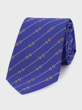Blue Horsebit Silk Jacquard Tie Suits Mens - men's suits outlet