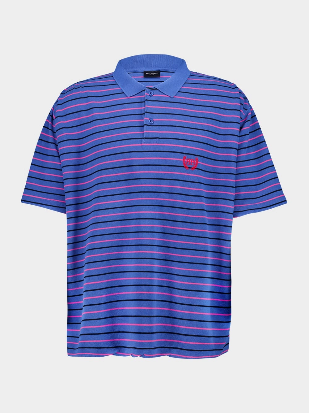 Blue Laurel Classic Pique Stripes Polo Shirt Tops Mens - men's t-shirts outlet