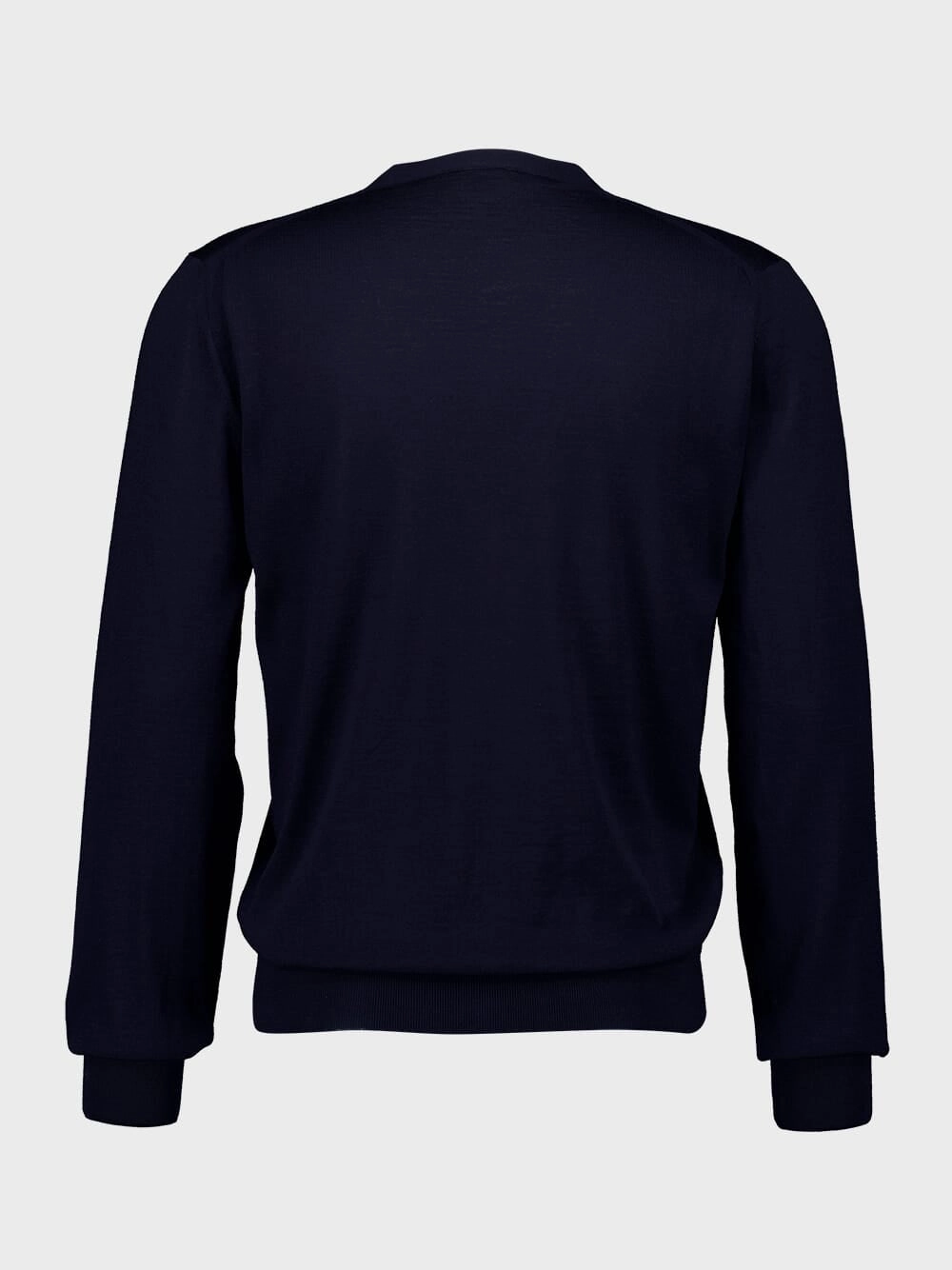 Blue V-neck Wool Cardigan