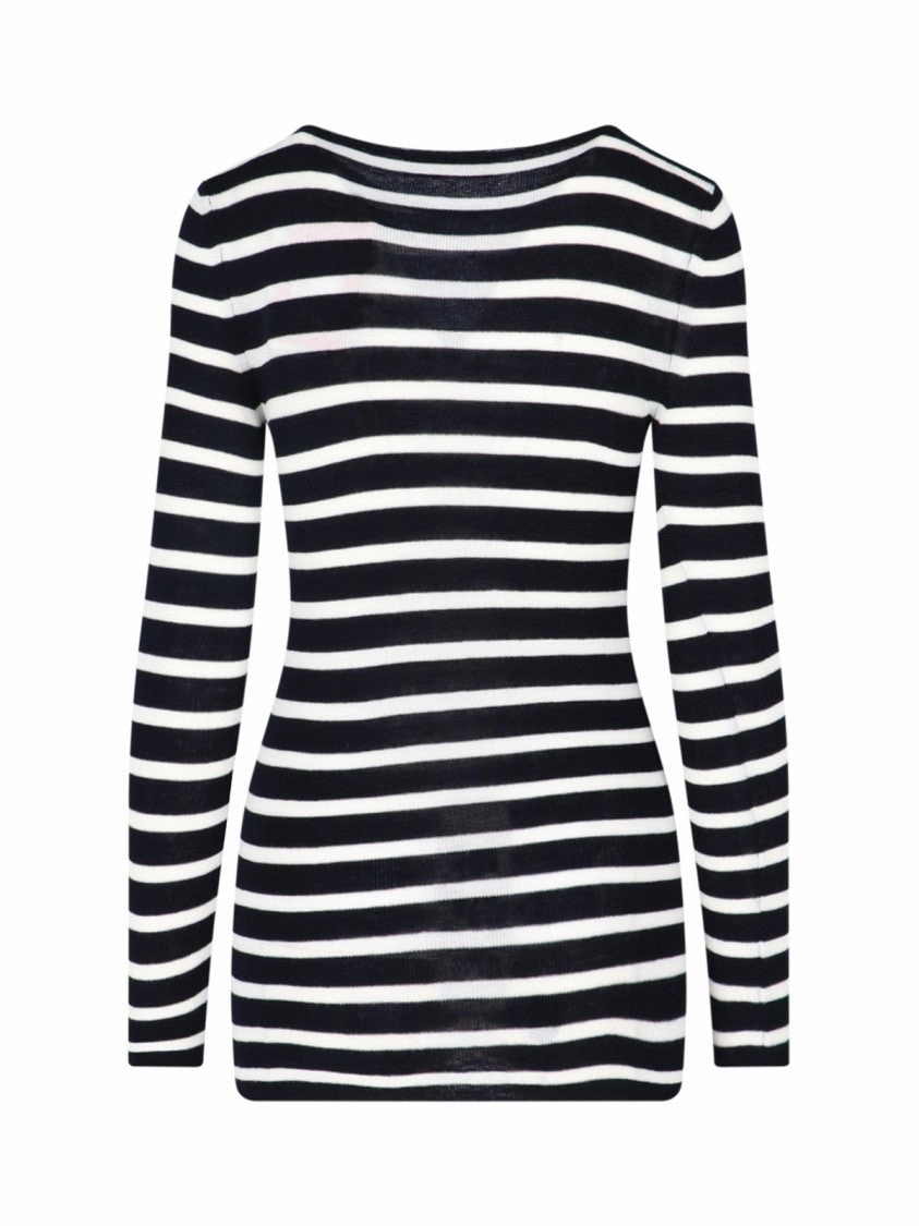 Blue Virgin Stripe Sweater  Blue