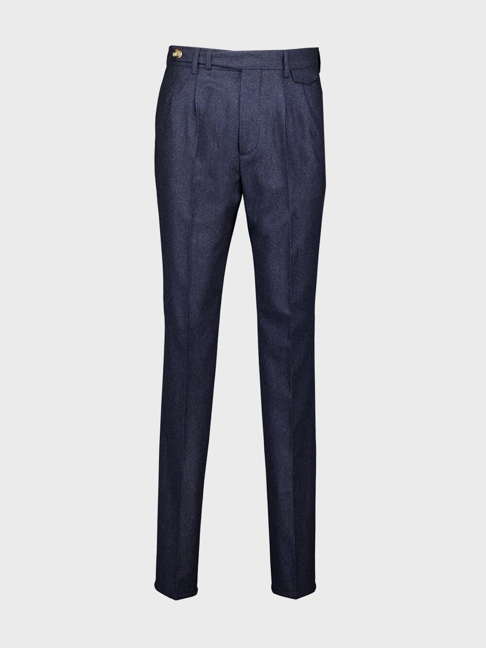 Blue Virgin Wool Flannel Trousers Suits Mens - men's suits outlet