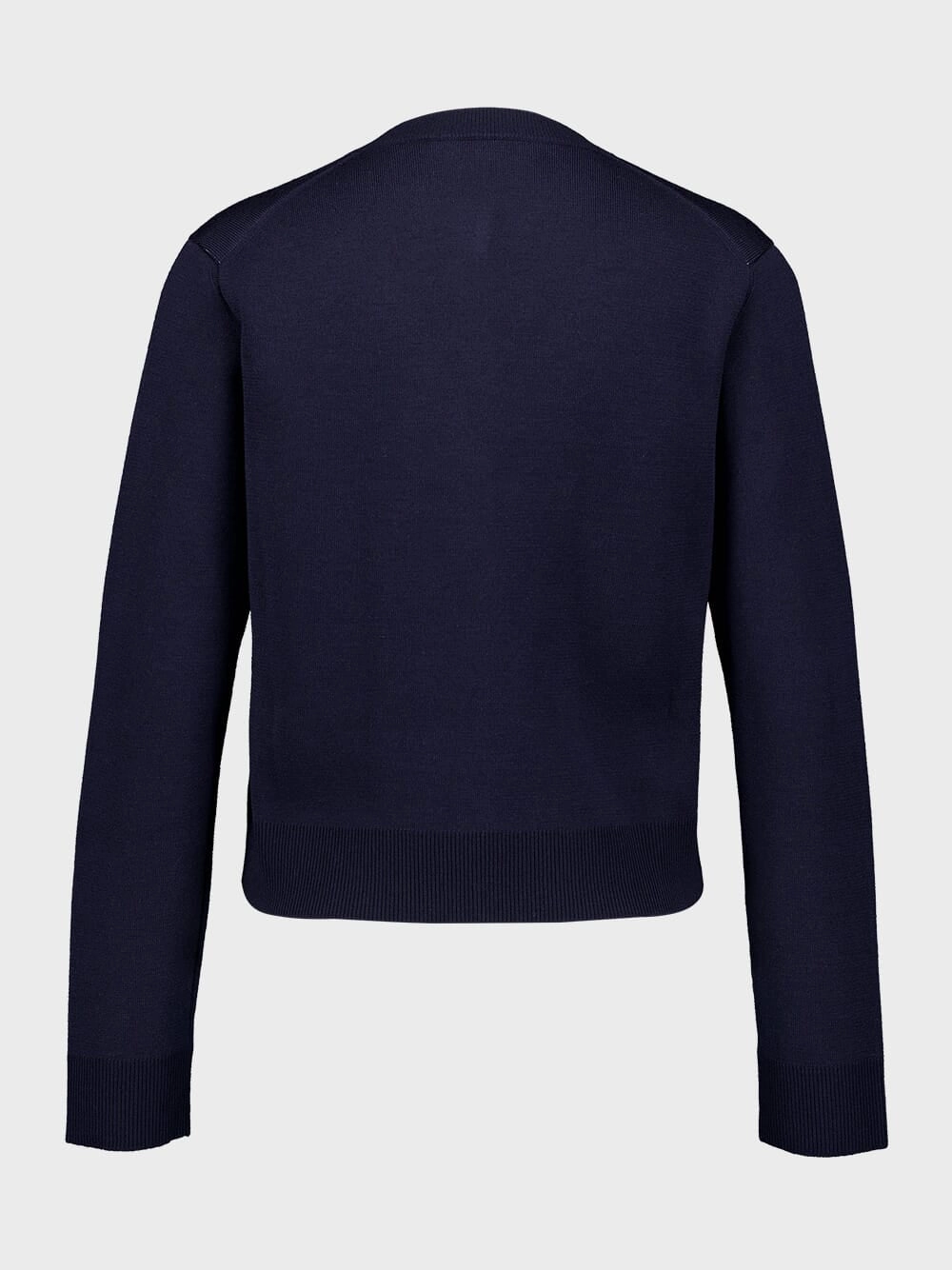Blue Wool Jacquard Cardigan