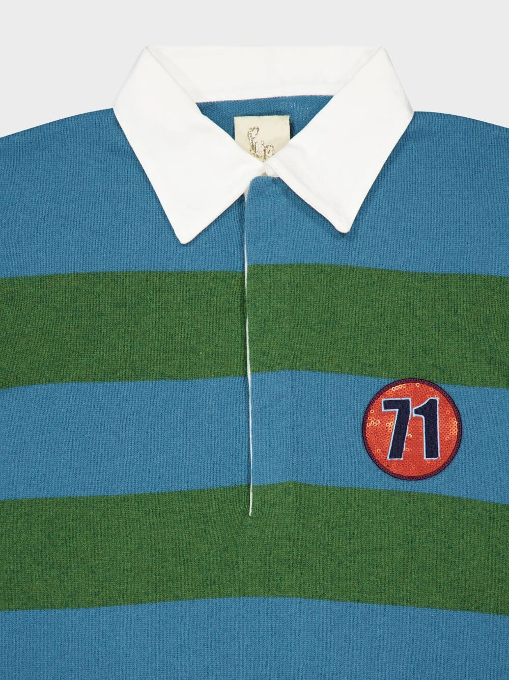 Blusher Stripped Cashmere Polo Shirt