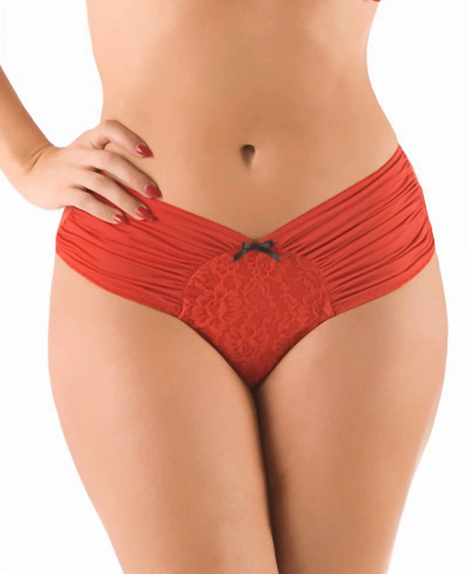 Bon Bon Lace Fancy Panty In Tangerine
