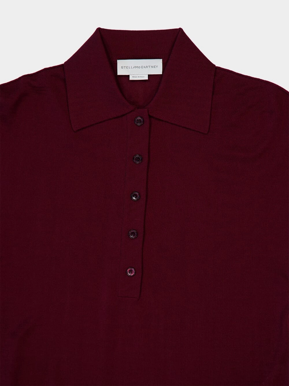 Bordeaux and Red Wool Polo Top