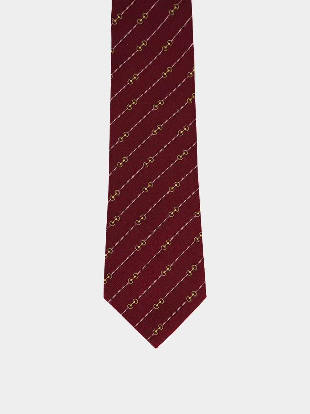 Bordeaux Horsebit Silk Jacquard Tie