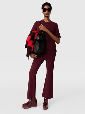 Bordeaux Knit Flared Trousers Knitwear Womens - women's knitwear cheap