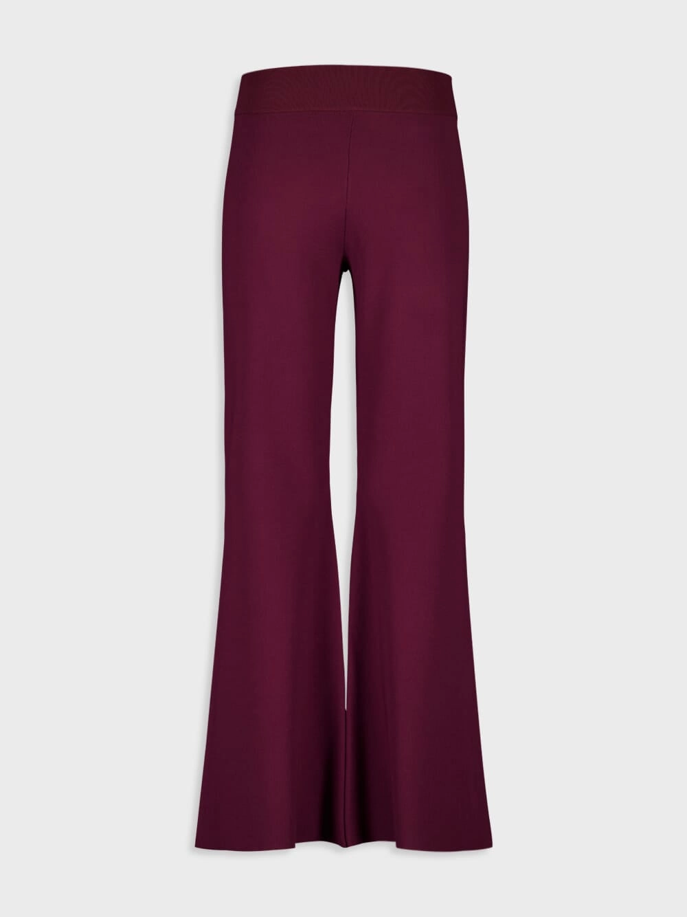 Bordeaux Knit Flared Trousers