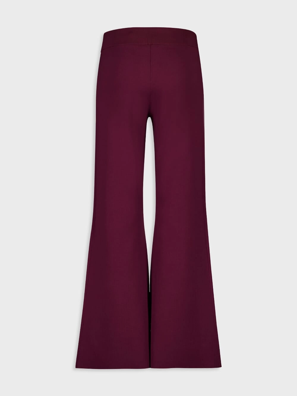 Bordeaux Knit Flared Trousers