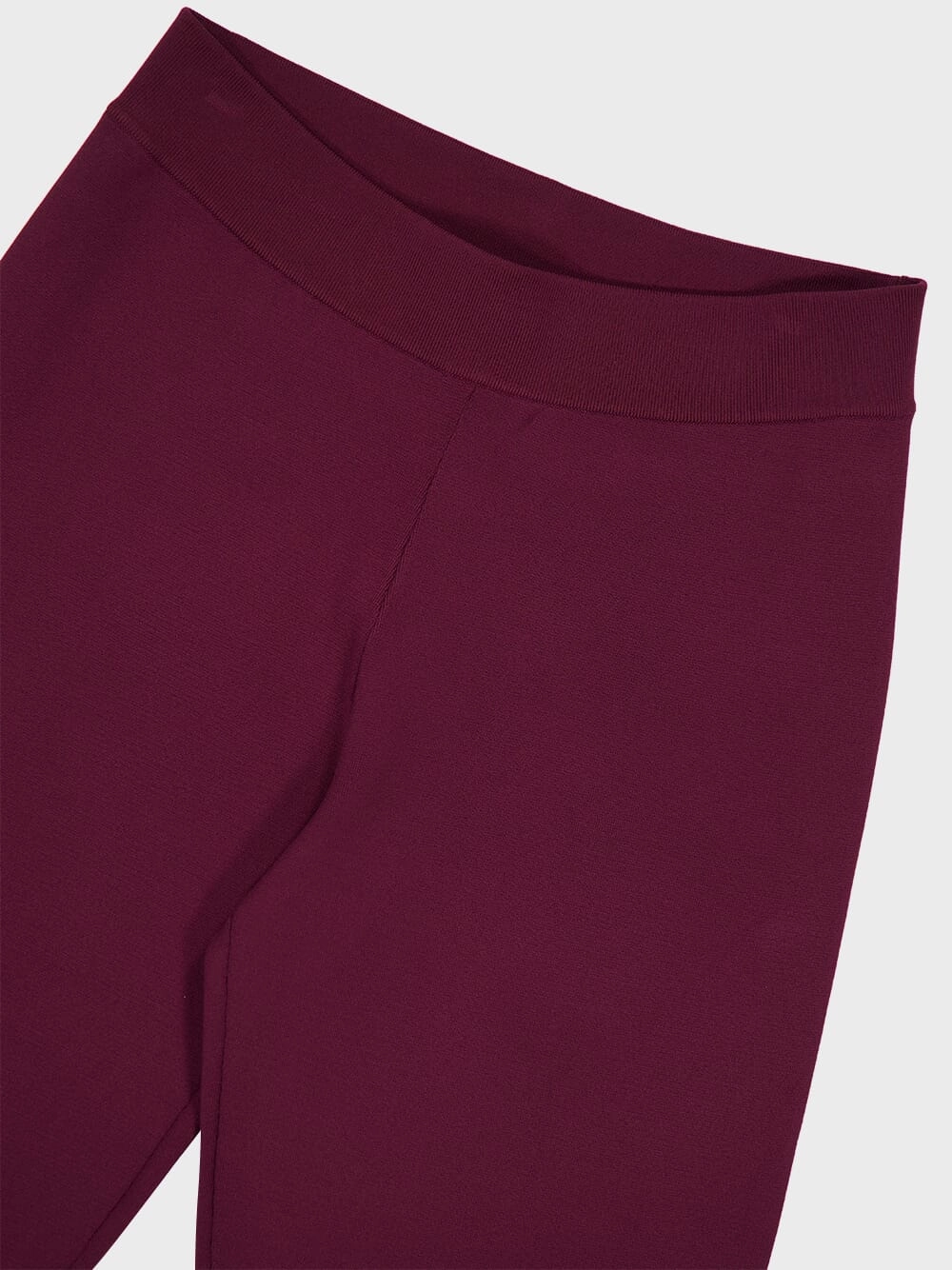 Bordeaux Knit Flared Trousers