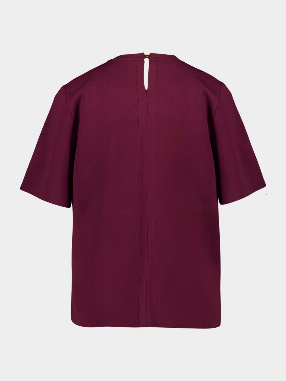 Bordeaux Knit Short-Sleeve Boxy T-Shirt