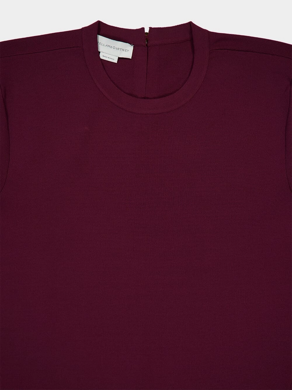 Bordeaux Knit Short-Sleeve Boxy T-Shirt