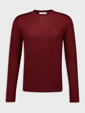 Bordeaux Lightweight Wool Sweater Knitwear Mens - men's sweaters sale
