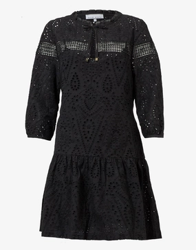 Borneo Lace Insert Mini Tunic - Black Swim Womens - swimwear sale