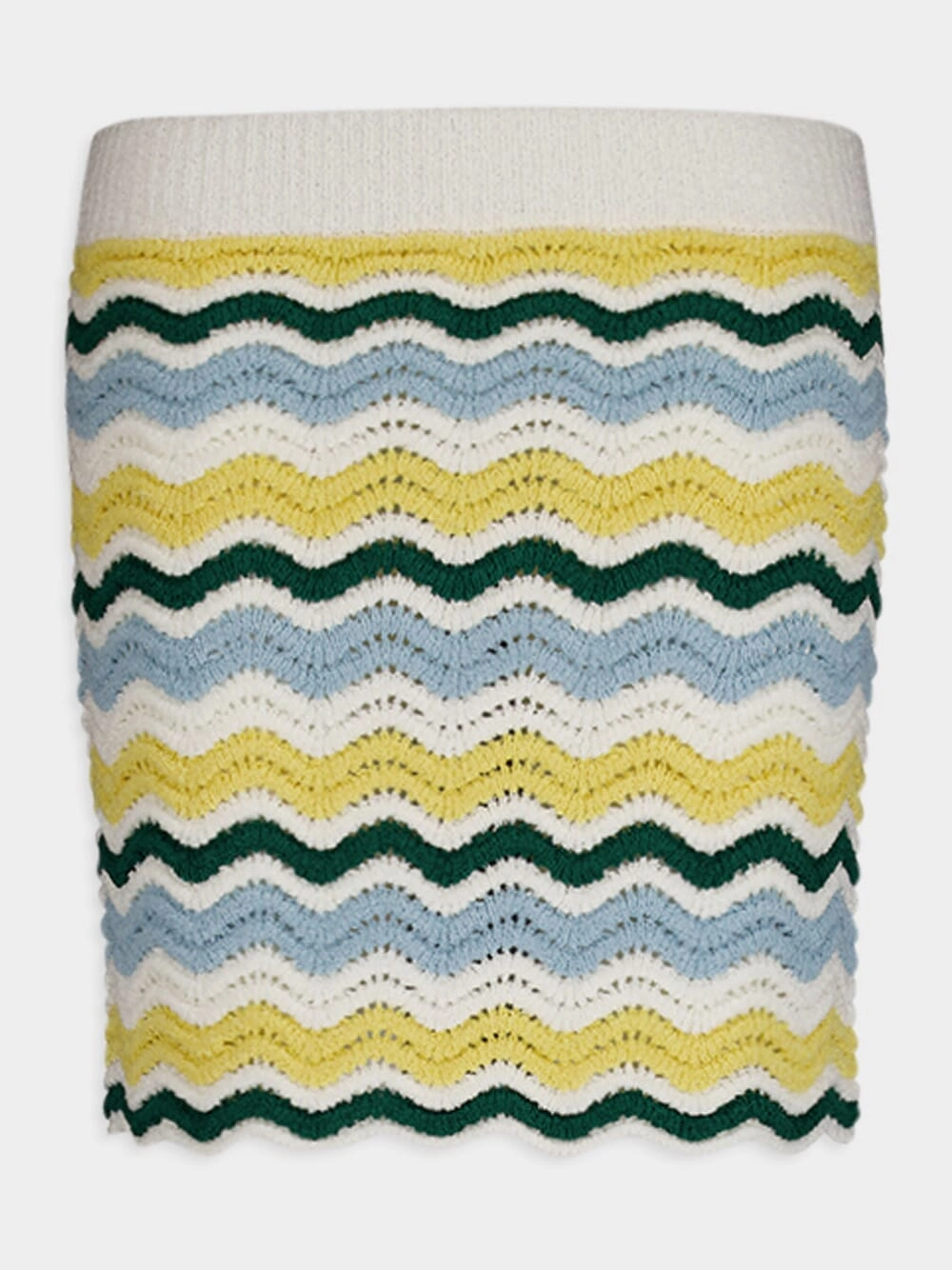 Boucle Wave Crochet Mini Skirt Knitwear Womens - women's knitwear cheap