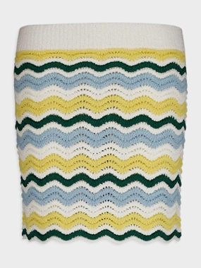Boucle Wave Crochet Mini Skirt womens slacks clearance
