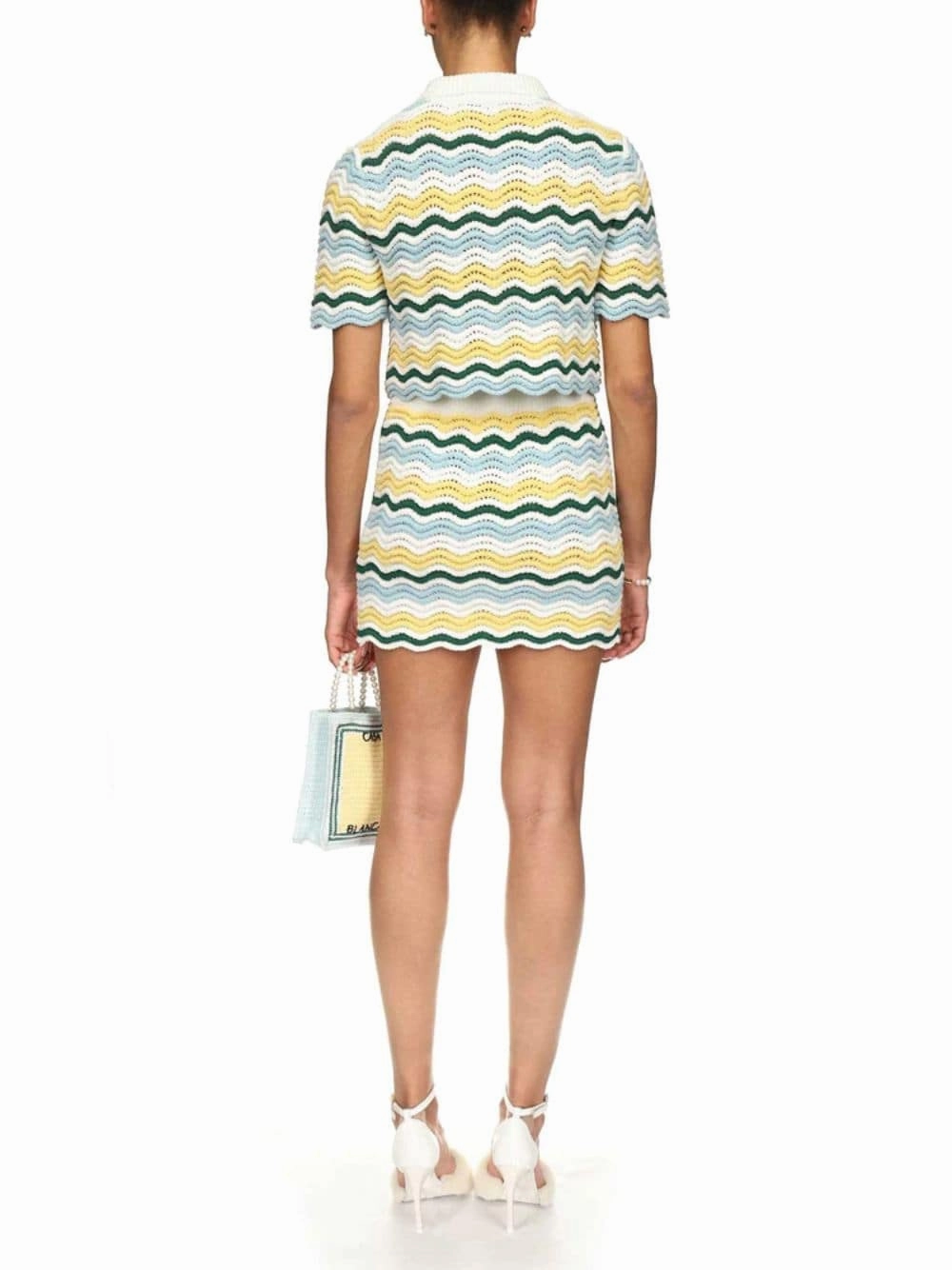 Boucle Wave Crochet Mini Skirt