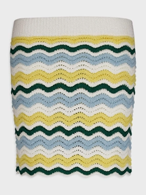 Boucle Wave Crochet Mini Skirt Knitwear Womens - women's knitwear cheap