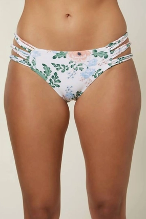 Boulders Arabella Floral Bottom In Vanilla Swim Womens - ruched swimwear outlet