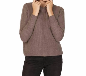 Boxy Shaker Fringe Hoodie With Snaps In Mulch Tops Womens - embroidered tops sale