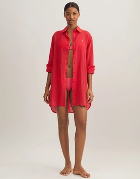 Boyfriend Shirt - Coral Swim Womens - bikinis clearance