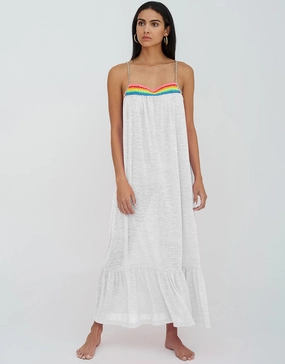 Braided Low Back Dress - White Swim Womens - bikinis clearance
