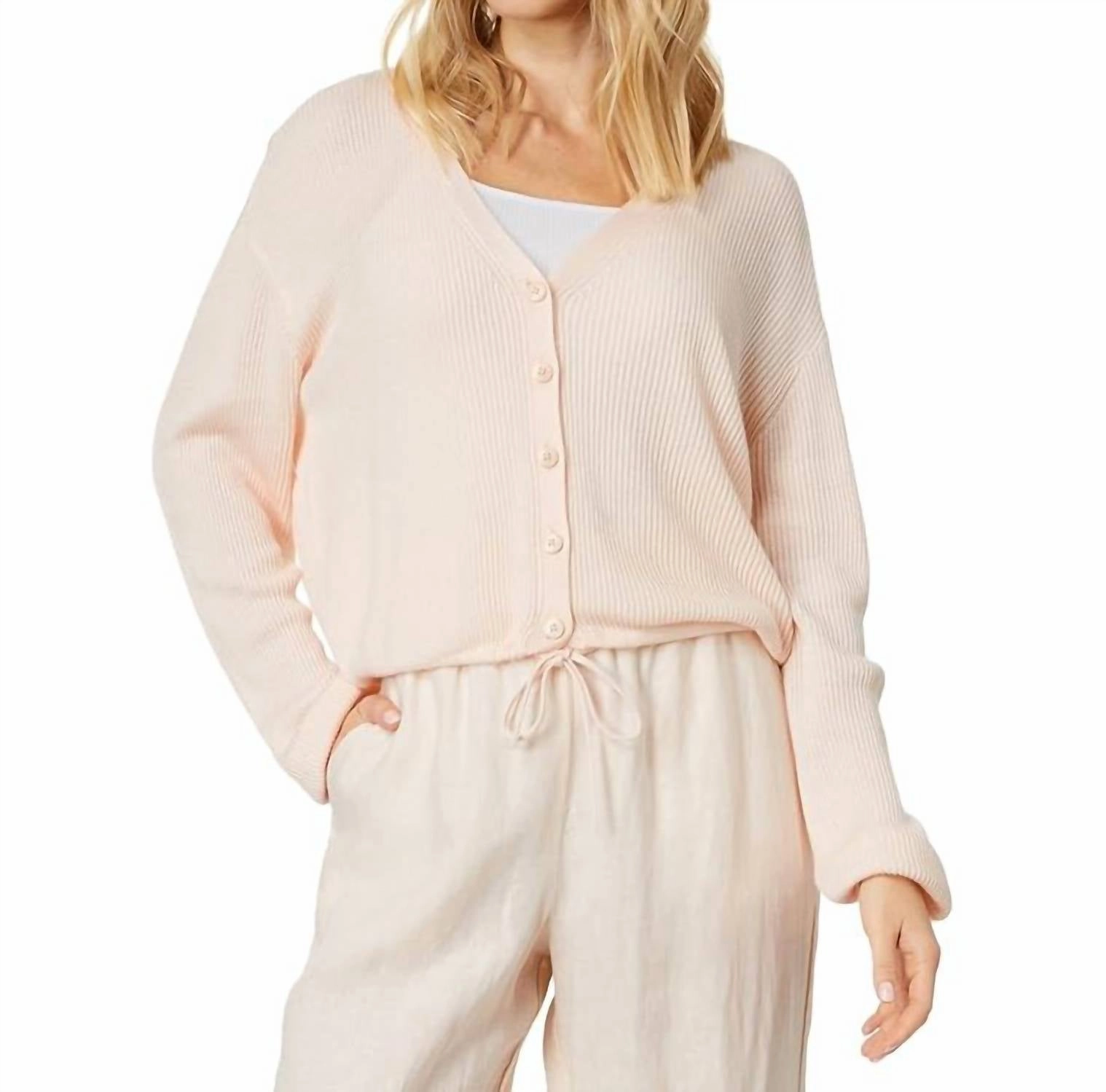 Bri Cardigan In Water Lily Tops Womens - high-neck blouses