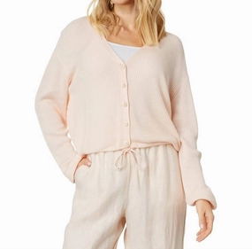 Bri Cardigan In Water Lily Tops Womens - high-neck blouses