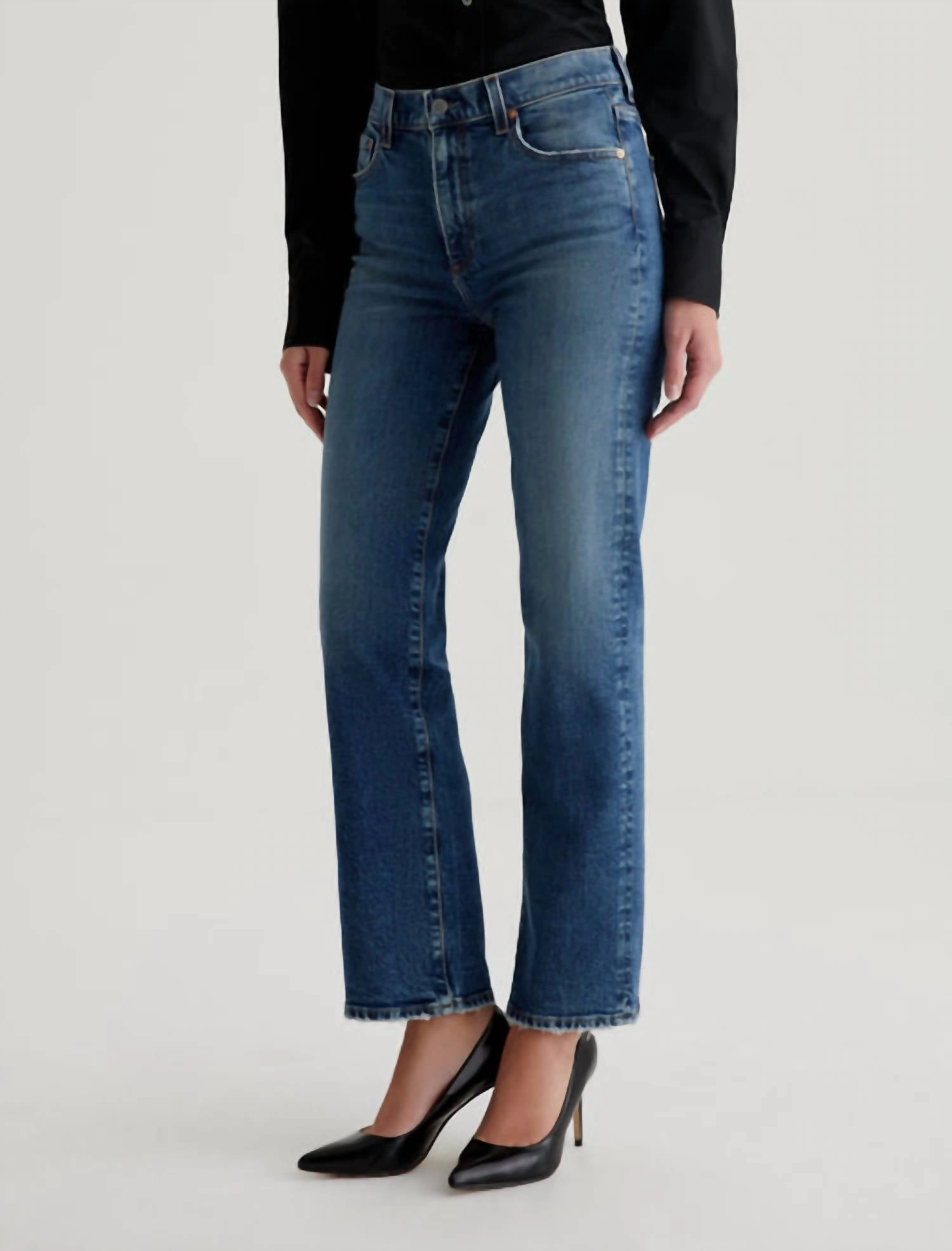 Brinley Mid-Rise Straight Denim Jeans In 15 Years Firenze