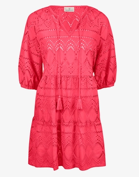 Broderie Tunic - Luscious Red Swim Womens - bikinis clearance