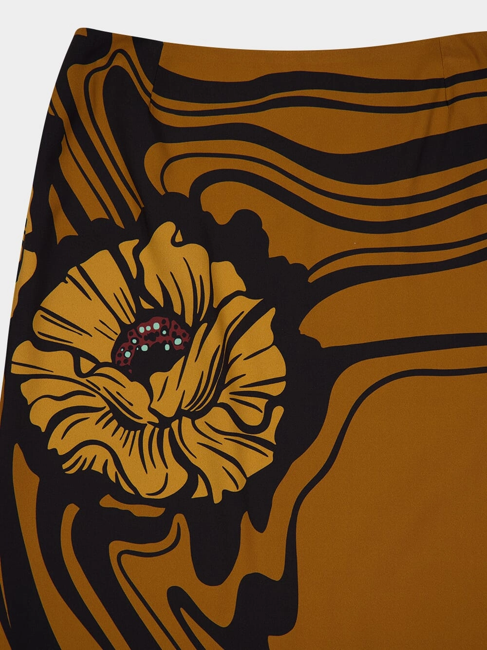 Brown Floral Pencil Skirt Place