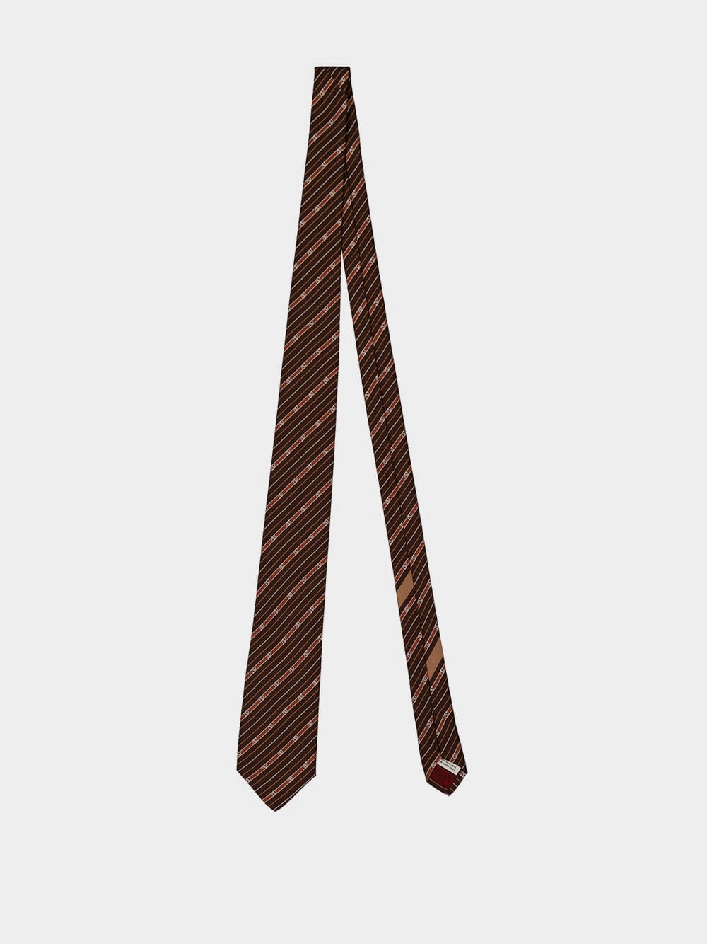Brown Treccia Silk Tie