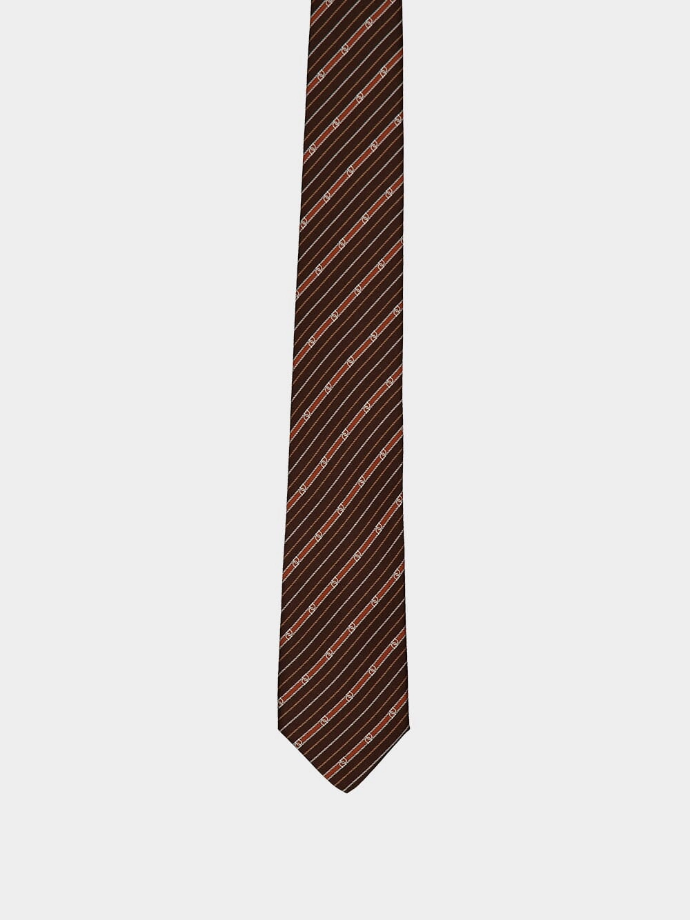 Brown Treccia Silk Tie