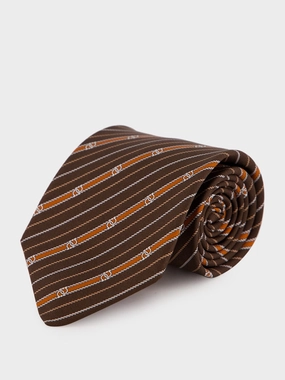 Brown Treccia Silk Tie Suits Mens - men's suits outlet