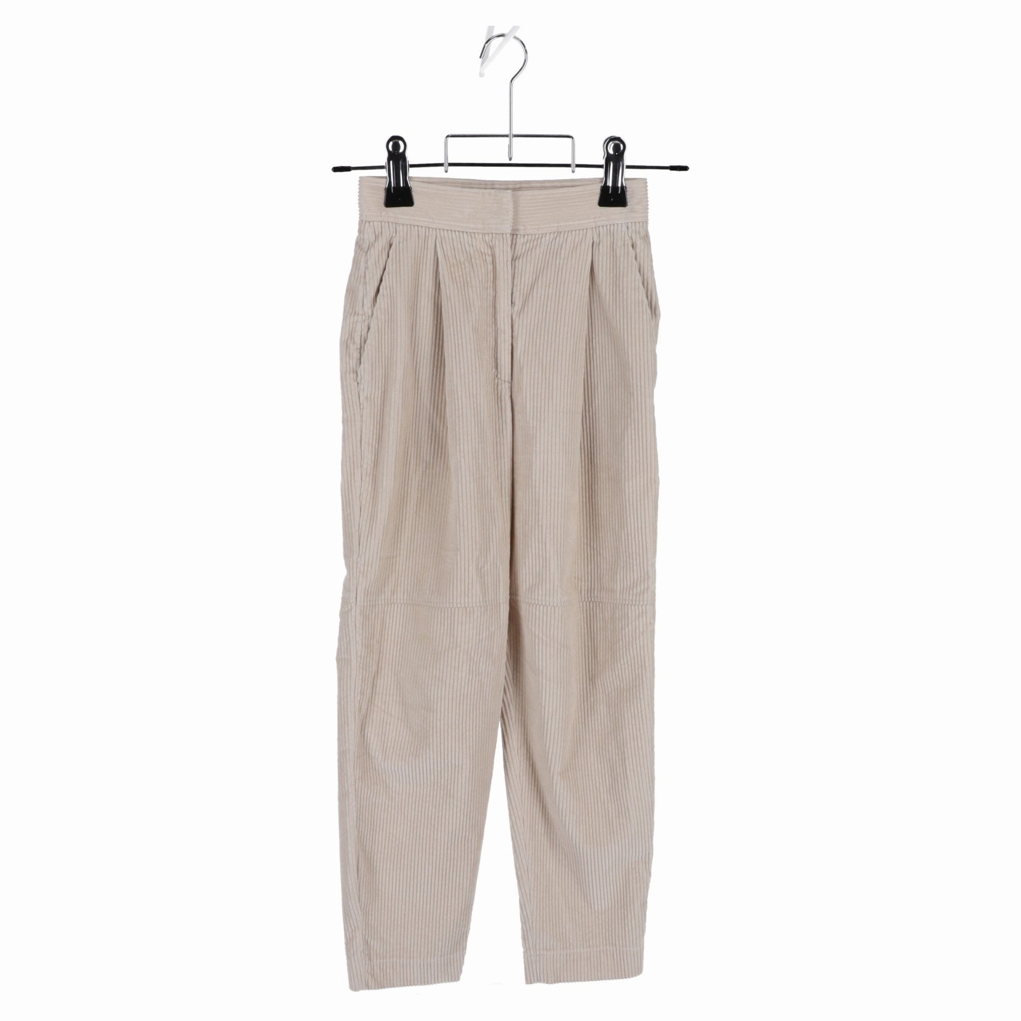 Brunello Cucinelli Wide-Leg Trousers in Beige Corduroy