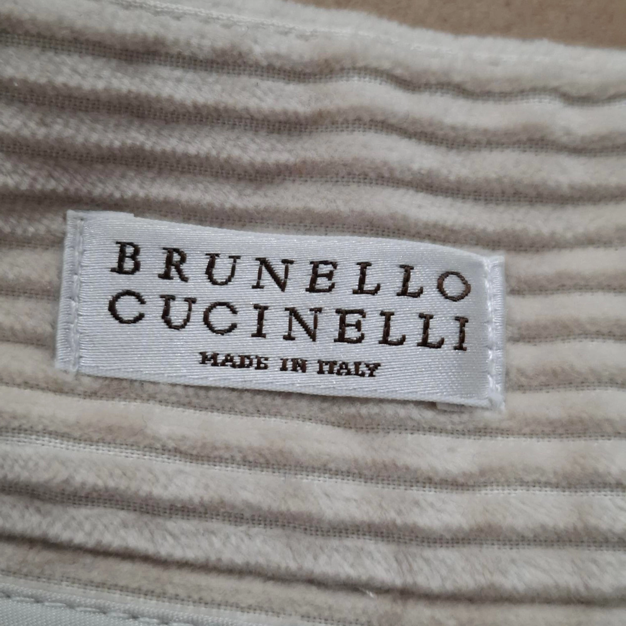 Brunello Cucinelli Wide-Leg Trousers in Beige Corduroy