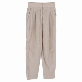 Brunello Cucinelli Wide-Leg Trousers in Beige Corduroy womens linen pants discount