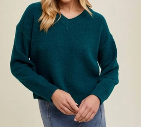 Brushed Relaxed Crop Sweater In Forest Tops Womens - button-up blouses