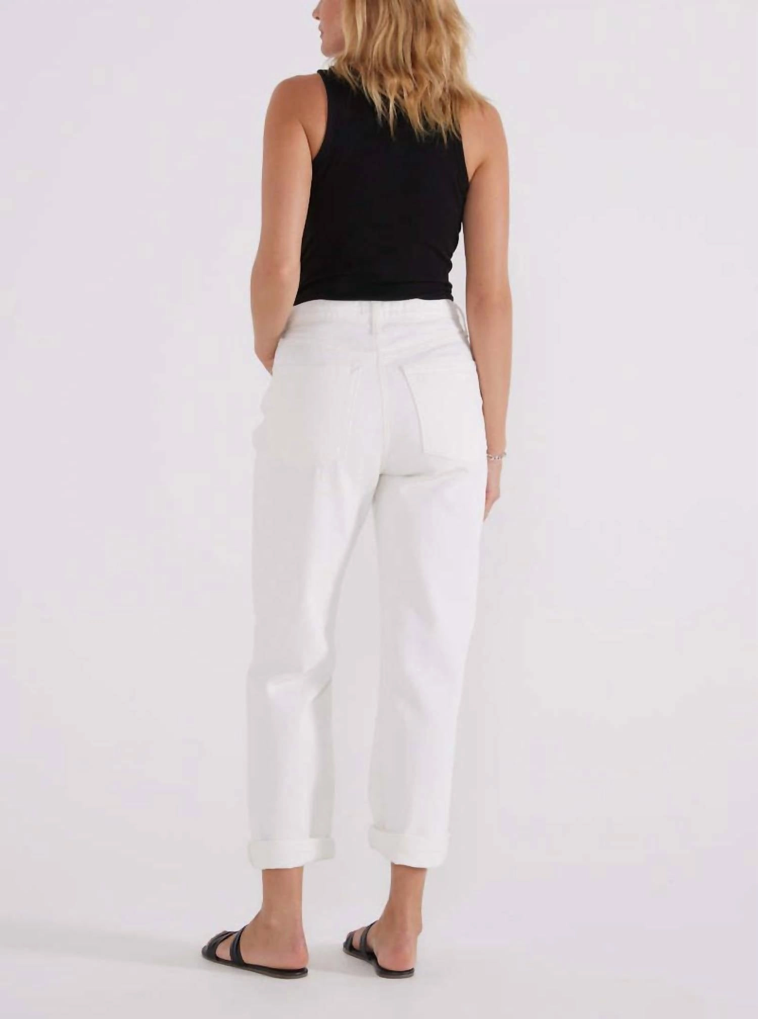 Bryce High Rise Boyfriend Jean In White