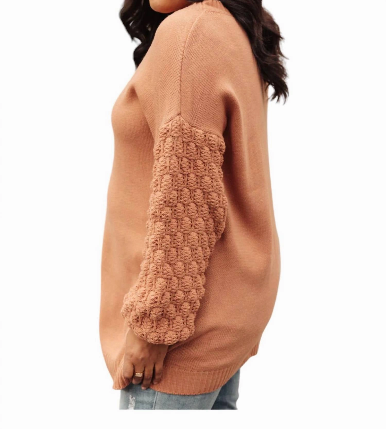 Bubbly B Sweater In Ginger