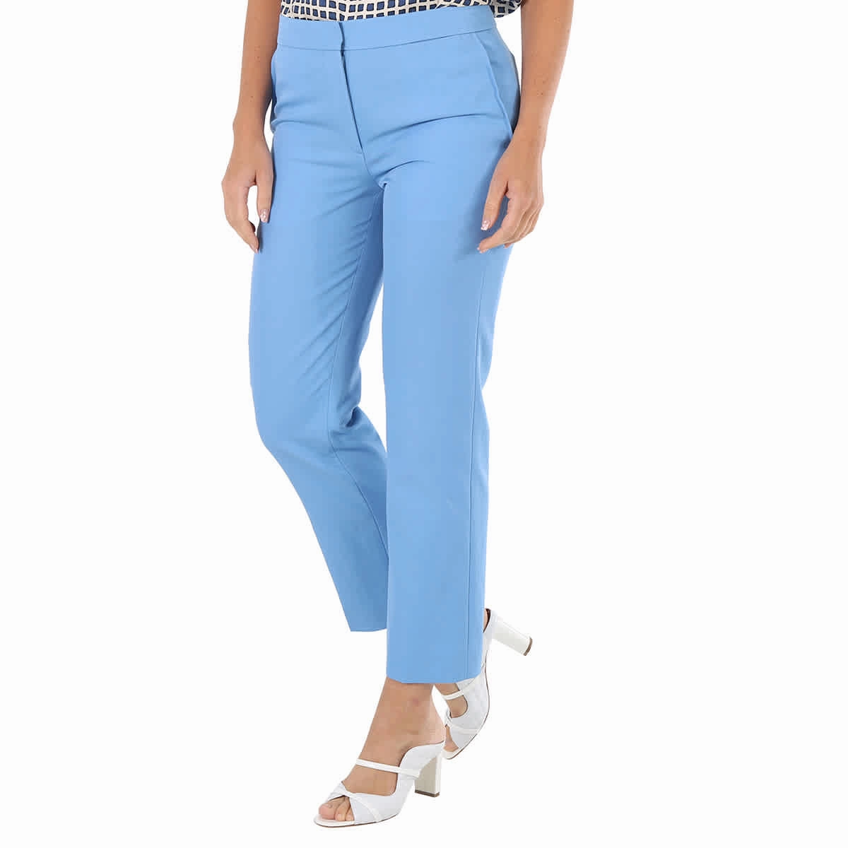 Burberry Ladies Emma Tailored Trousers in Topaz Blue