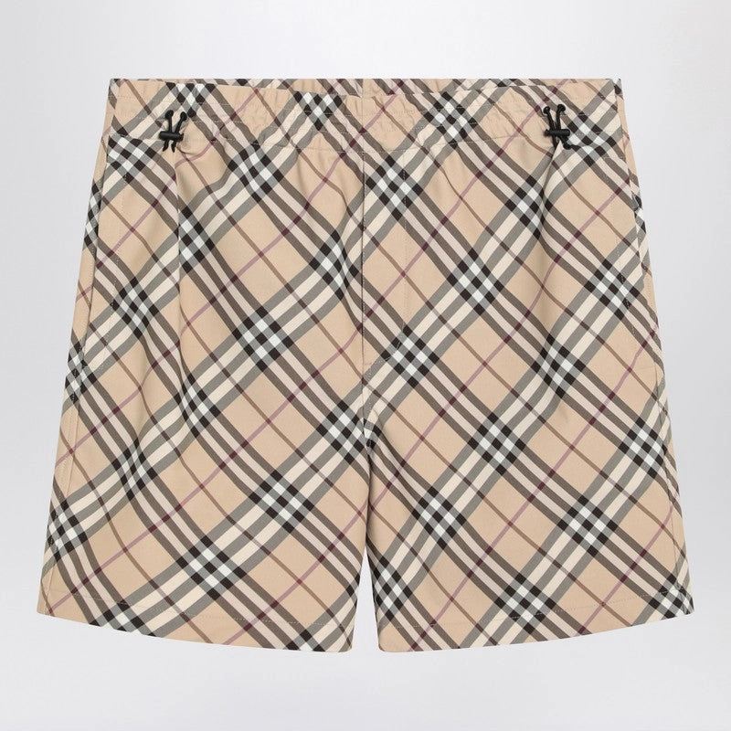 Burberry Men's Shorts With Check Pattern