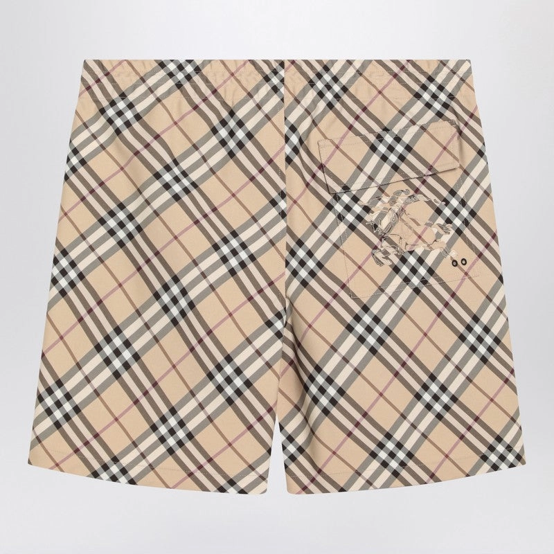 Burberry Men's Shorts With Check Pattern