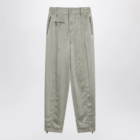 Burberry Women's Trousers With B Shield Emblem In Lyocell womens linen pants discount