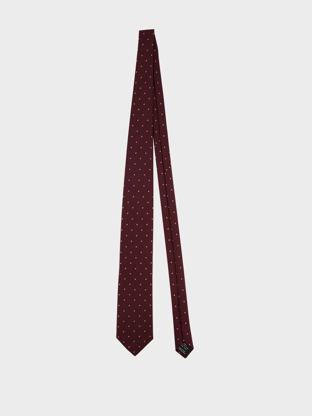 Burgundy Polka Dot Silk Tie