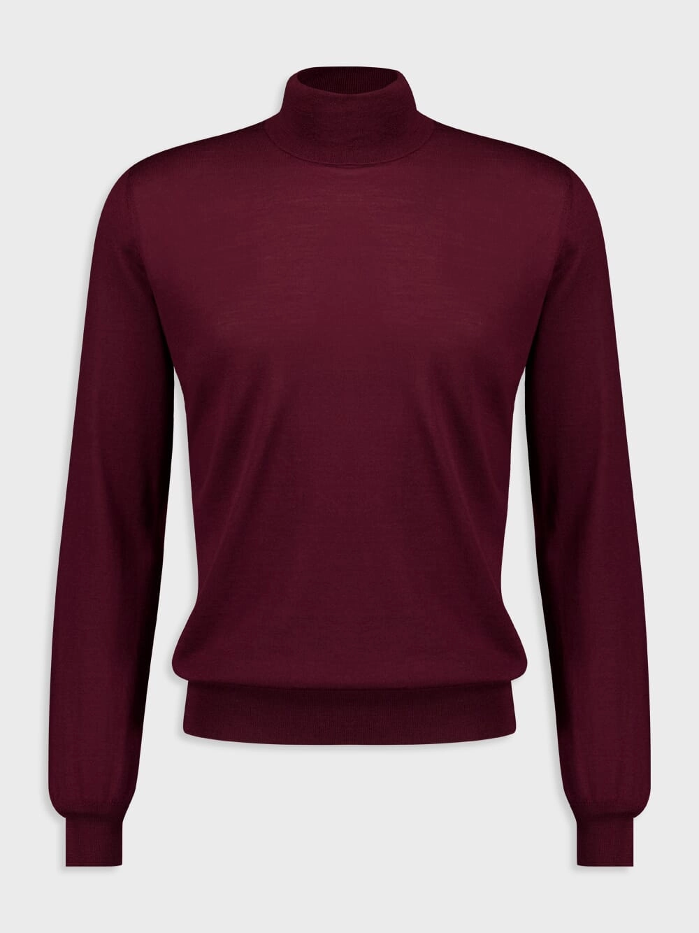 Burgundy Virgin Wool Turtleneck Sweater Knitwear Mens - men's sweaters sale